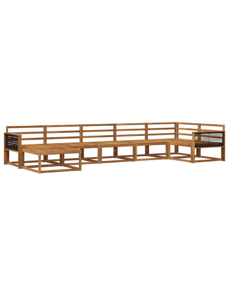 Set di divani da esterno 7 pcs Naturale