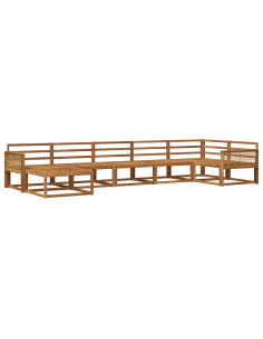 Set di divani da esterno 7 pcs Naturale