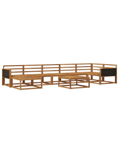Set di divani da esterno 8 pcs Naturale