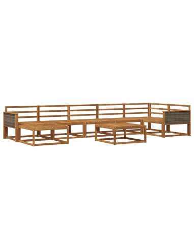 Set di divani da esterno 8 pcs Naturale