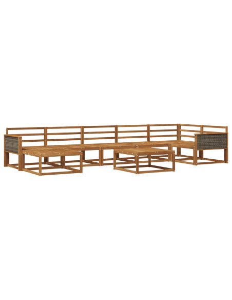 Set di divani da esterno 8 pcs Naturale
