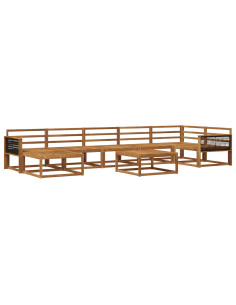 Set di divani da esterno 8 pcs Naturale