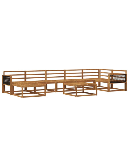 Set di divani da esterno 8 pcs Naturale