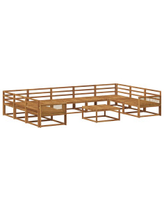 Set di divani da esterno 10 pcs Naturale