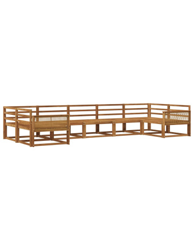 Set di divani da esterno 7 pcs Naturale