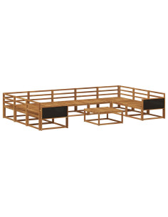 Set di divani da esterno 10 pcs Naturale