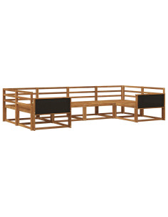 Set di divani da esterno 6 pcs Naturale