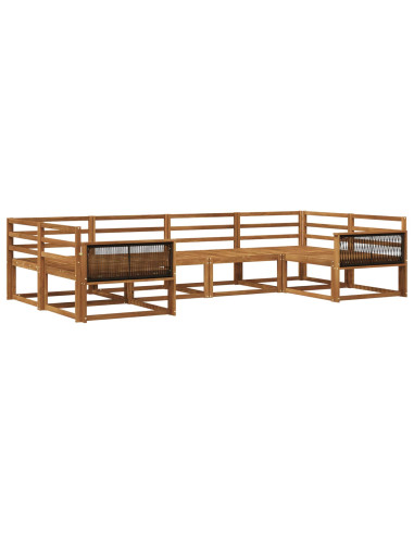 Set di divani da esterno 6 pcs Naturale