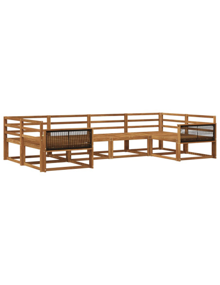 Set di divani da esterno 6 pcs Naturale