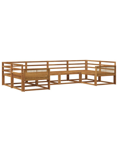 Set di divani da esterno 6 pcs Naturale