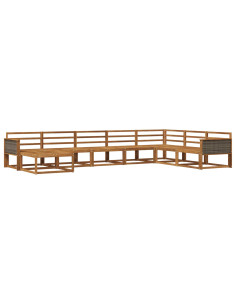 Set di divani da esterno 8 pcs Naturale