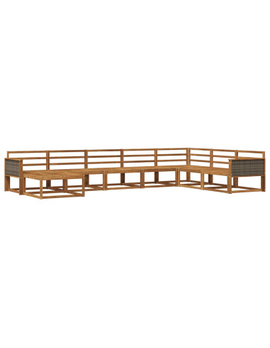 Set di divani da esterno 8 pcs Naturale