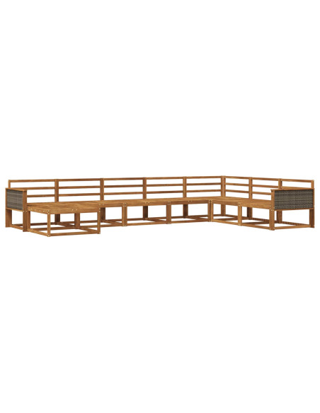 Set di divani da esterno 8 pcs Naturale