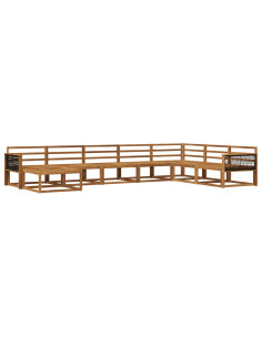 Set di divani da esterno 8 pcs Naturale