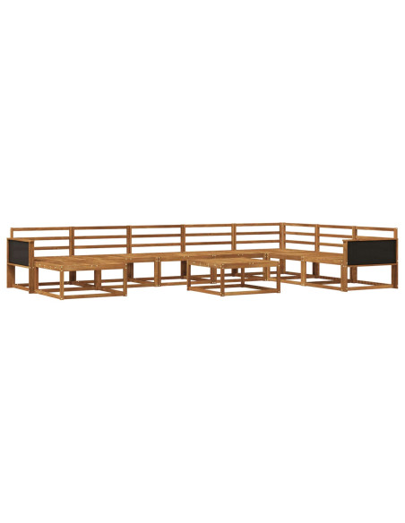 Set di divani da esterno 9 pcs Naturale