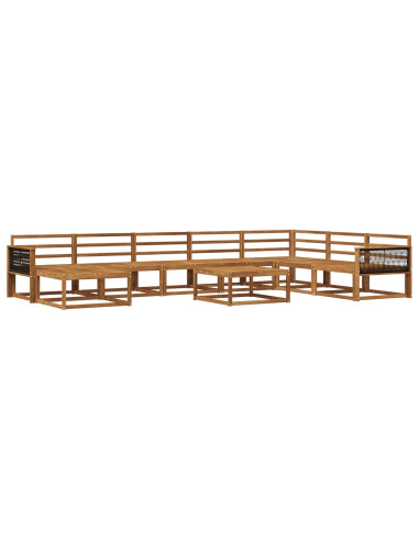 Set di divani da esterno 9 pcs Naturale