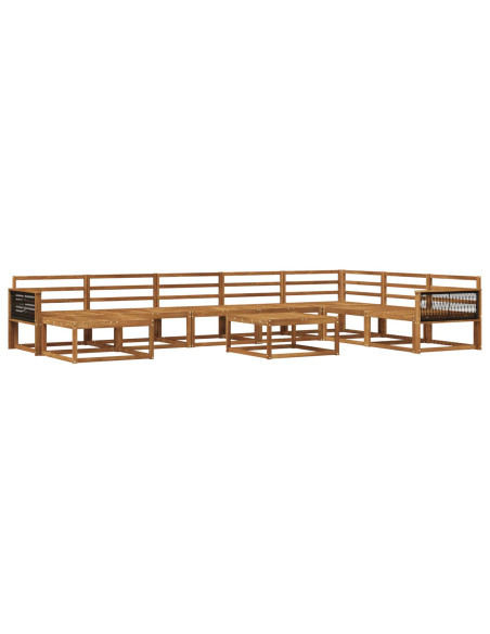 Set di divani da esterno 9 pcs Naturale
