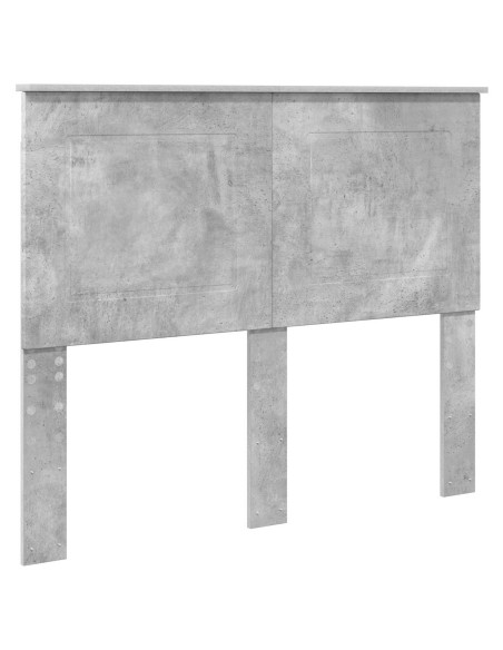 Testiera con testiera Grigio cemento 135 cm Legno multistrato