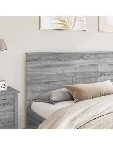 Testiera con testiera Grigio Sonoma 200 cm Legno multistrato
