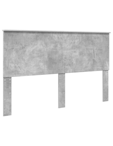 Testiera con testiera Grigio cemento 160 cm Legno multistrato