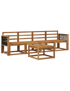 Set di divani da esterno 4 pcs Naturale