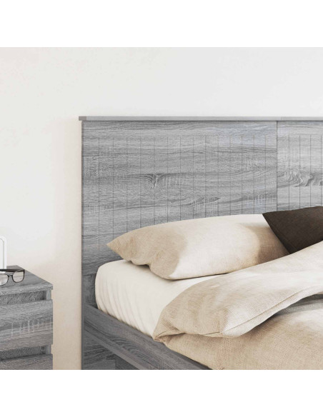 Testiera con testiera Grigio Sonoma 160 cm Legno multistrato