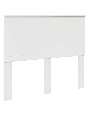Testiera con testiera Bianco Lucido 135 cm Legno multistrato
