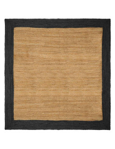 Tappeti per area Naturale e Grigio Scuro 300 x 300 cm Juta