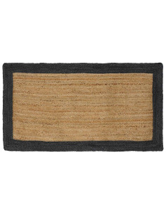 Tappeti per area Naturale e Grigio Scuro 100 x 200 cm Juta