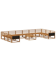 Set di divani da esterno 11 pcs Naturale