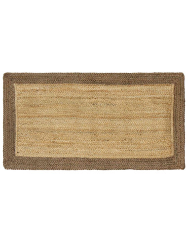 Tappeti per area Rettangolare Naturale e Grigio 60 x 110 cm