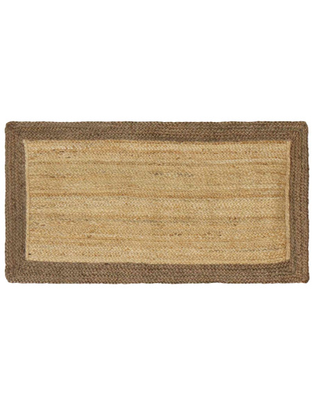 Tappeti per area Rettangolare Naturale e Grigio 60 x 110 cm