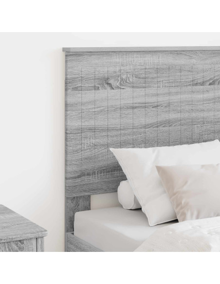 Testiera con testiera Grigio Sonoma 80 cm Legno multistrato