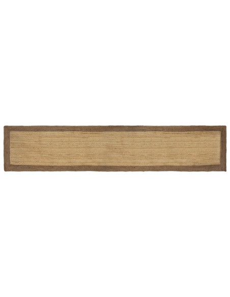 Tappeti per area Rettangolare Naturale e Grigio 80 x 400 cm