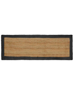 Tappeti per area Naturale e Grigio Scuro 80 x 250 cm Juta