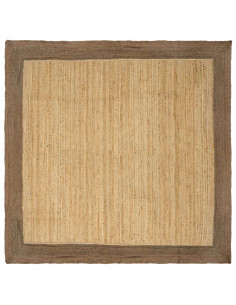 Tappeti per area Naturale e Grigio 240 x 240 cm Juta