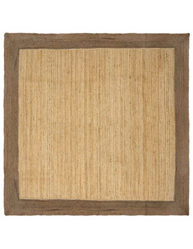 Tappeti per area Naturale e Grigio 240 x 240 cm Juta