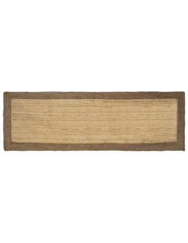 Tappeti per area Rettangolare Naturale e Grigio 80 x 300 cm