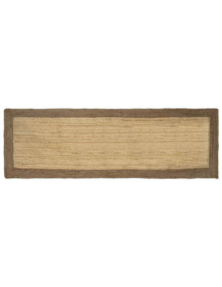 Tappeti per area Rettangolare Naturale e Grigio 80 x 300 cm