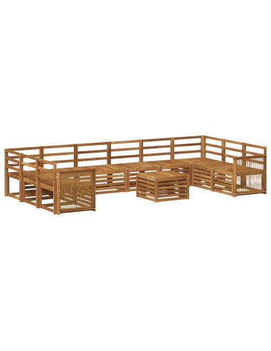 Set di divani da esterno 8 pcs Naturale