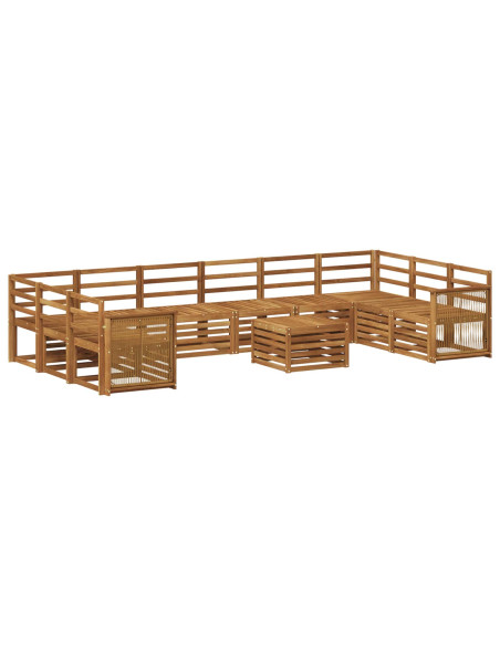 Set di divani da esterno 8 pcs Naturale