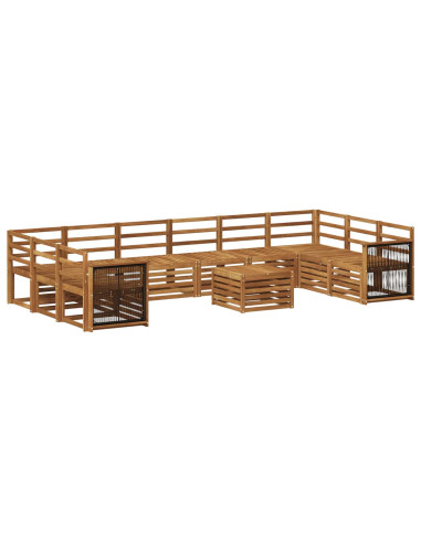 Set di divani da esterno 8 pcs Naturale