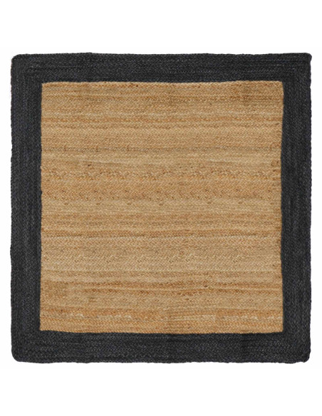 Tappeti per area Naturale e Grigio Scuro 160 x 160 cm Juta