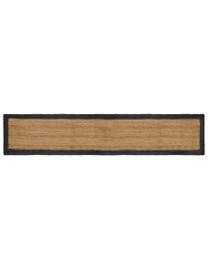 Tappeti per area Naturale e Grigio Scuro 60 x 400 cm Juta