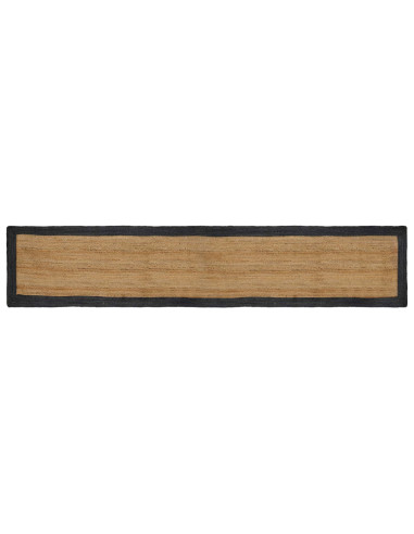 Tappeti per area Naturale e Grigio Scuro 60 x 400 cm Juta