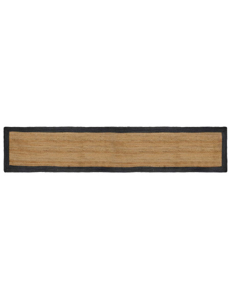 Tappeti per area Naturale e Grigio Scuro 60 x 400 cm Juta