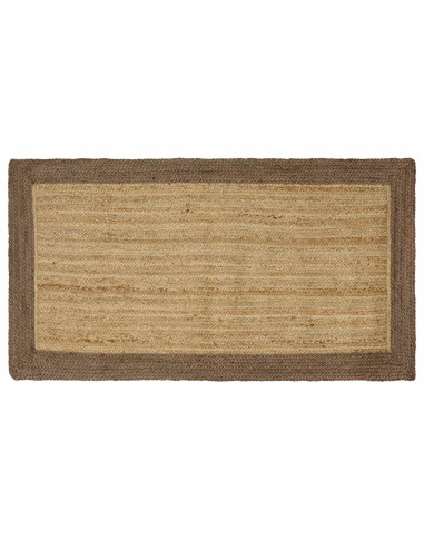 Tappeti per area Rettangolare Naturale e Grigio 80 x 150 cm
