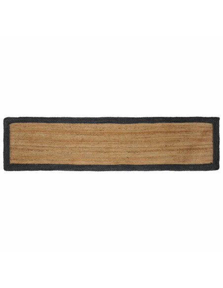 Tappeti per area Naturale e Grigio Scuro 60 x 300 cm Juta
