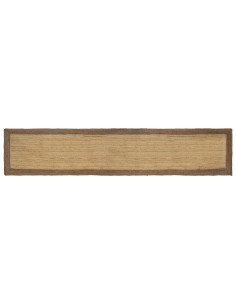 Tappeti per area Rettangolare Naturale e Grigio 60 x 400 cm