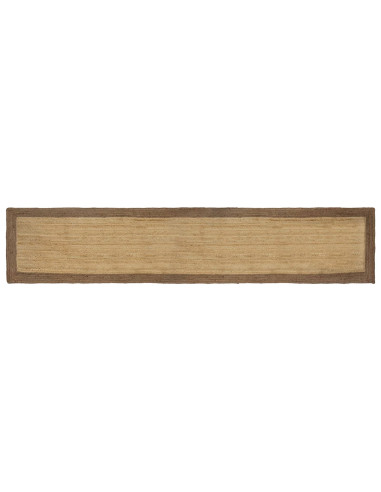 Tappeti per area Rettangolare Naturale e Grigio 60 x 400 cm